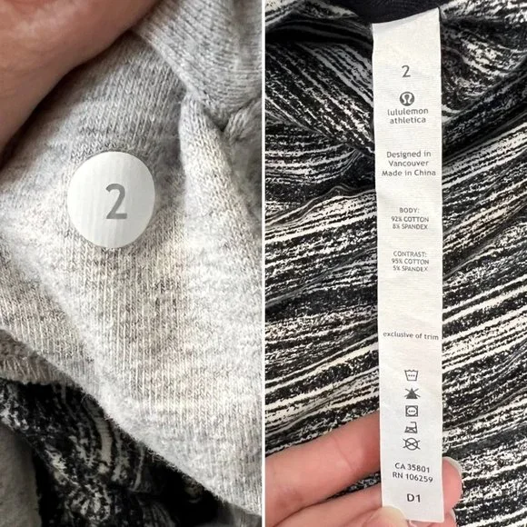 Lululemon Savasana Wrap Sweater Coal Strata Stripe - Picture 16 of 16